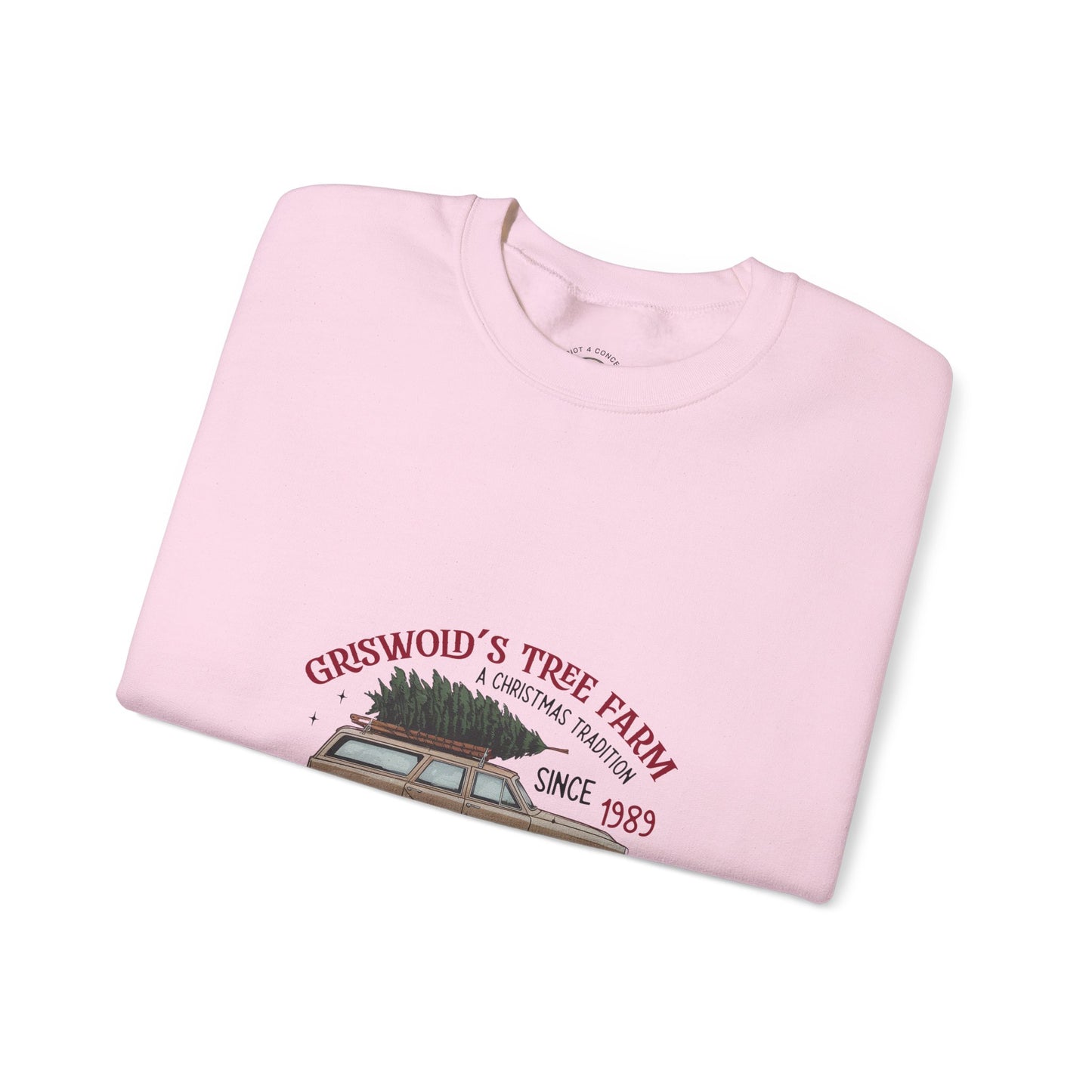 Family Christmas Sweatshirt — Croswold’s Tree Farm Vintage Station Wagon Design