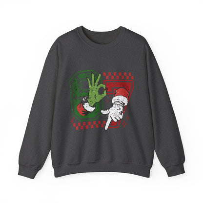 Retro Santa 87 Crewneck Sweatshirt — Vintage Holiday Graphic