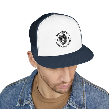Embroidered 5 Panel Trucker Cap - Stylish Casual Hat for Outdoor Adventures, Perfect Gift for Dad, Summer Vibes, Fashionable Headwear