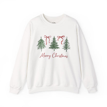 Christmas Tree Crewneck Sweatshirt – Merry Christmas Holiday Pullover