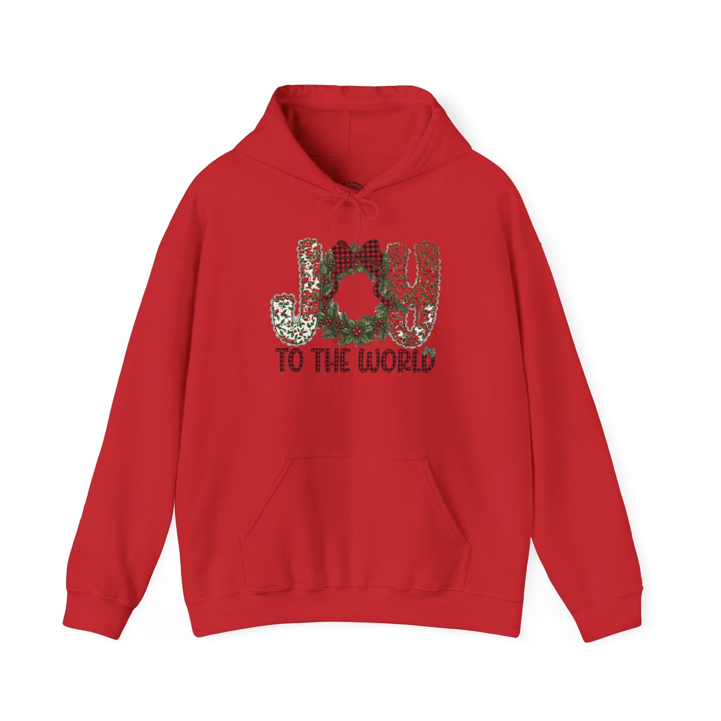 Joy to the World Hoodie — Festive Christmas Wreath Sweatshirt