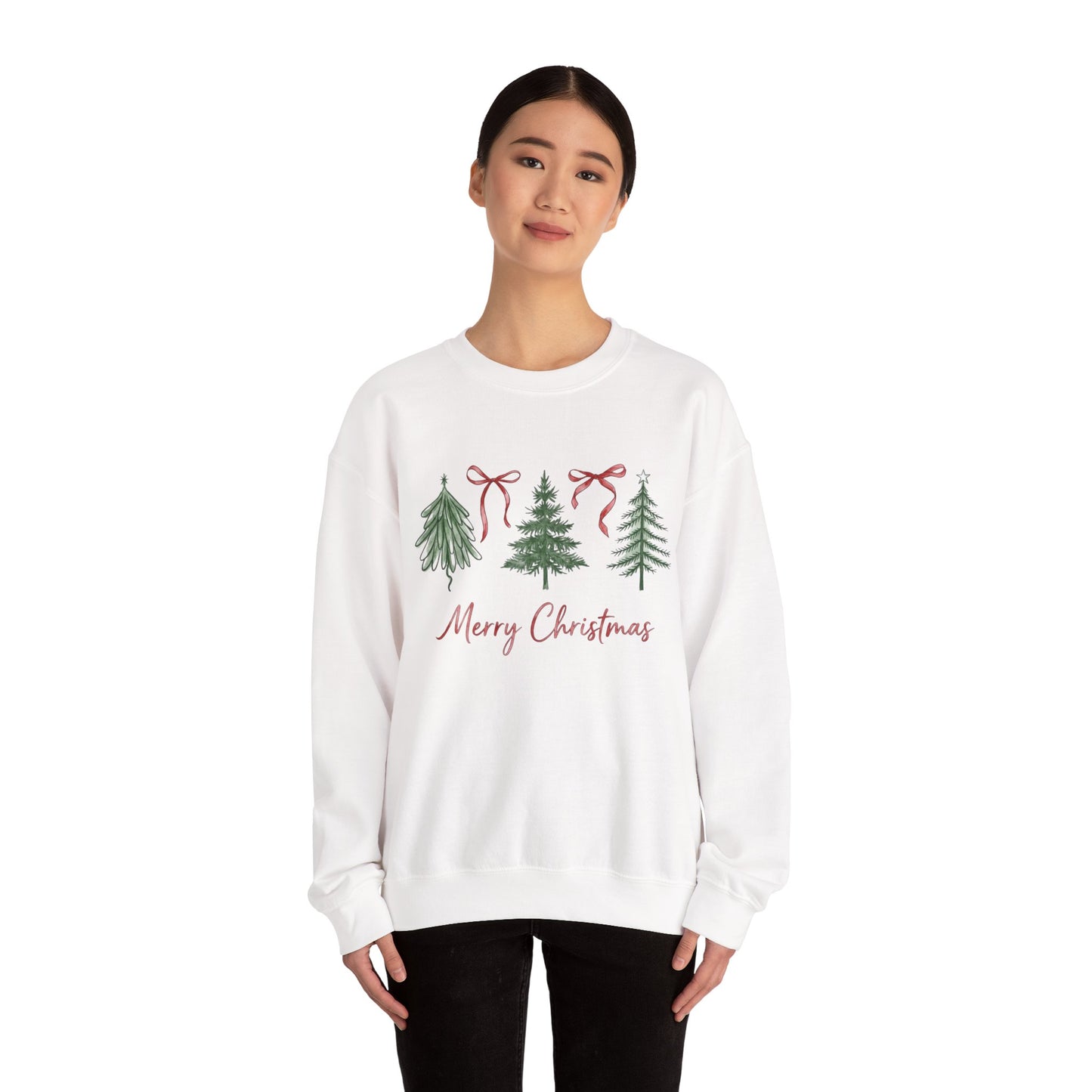 Christmas Tree Crewneck Sweatshirt – Merry Christmas Holiday Pullover