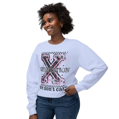 Generation X 'We Don't Care' Crewneck Sweatshirt