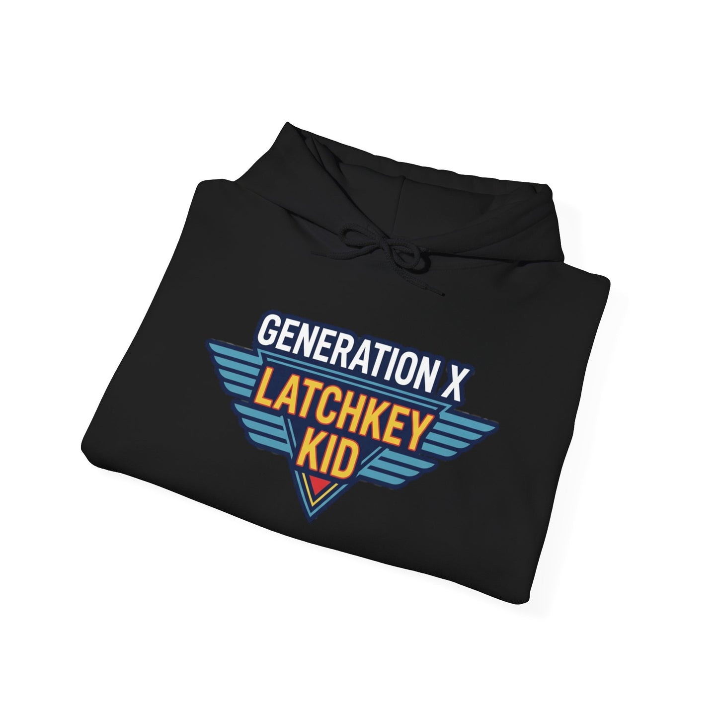 Generation X Latchkey Kid Hoodie — Retro 80s Vintage Logo Sweatshirt