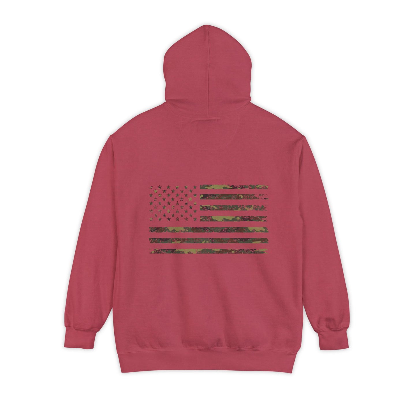 Flag Graphic Hoodie — Distressed American Flag Design