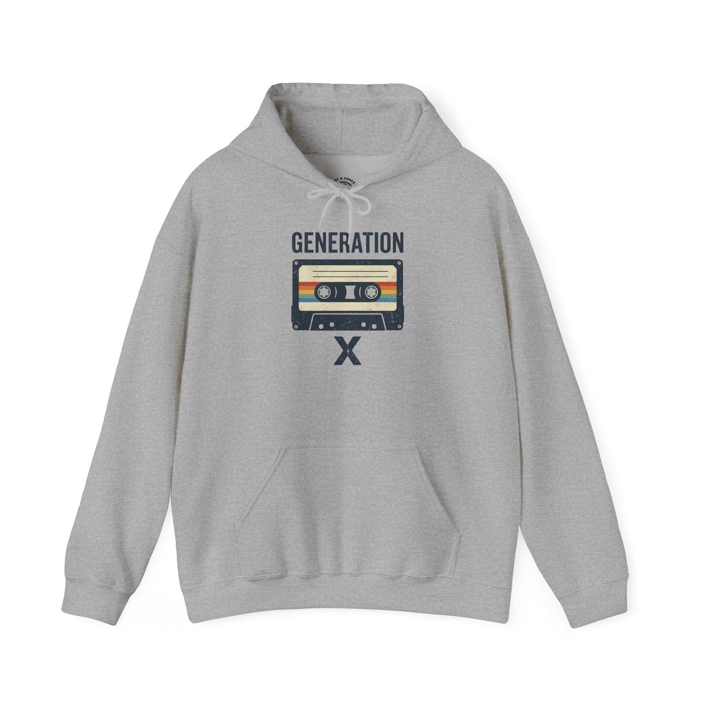 Generation X Retro Cassette Hoodie – Vintage 80s Music Sweatshirt