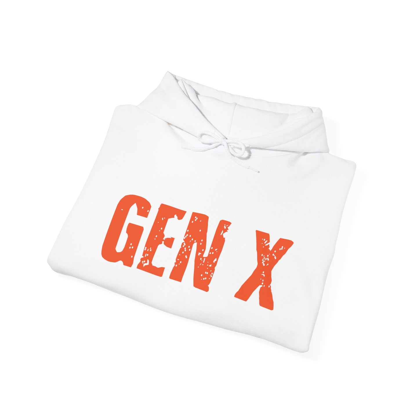 Gen X Hoodie - Retro Distressed Graphic Sweatshirt for Generation X