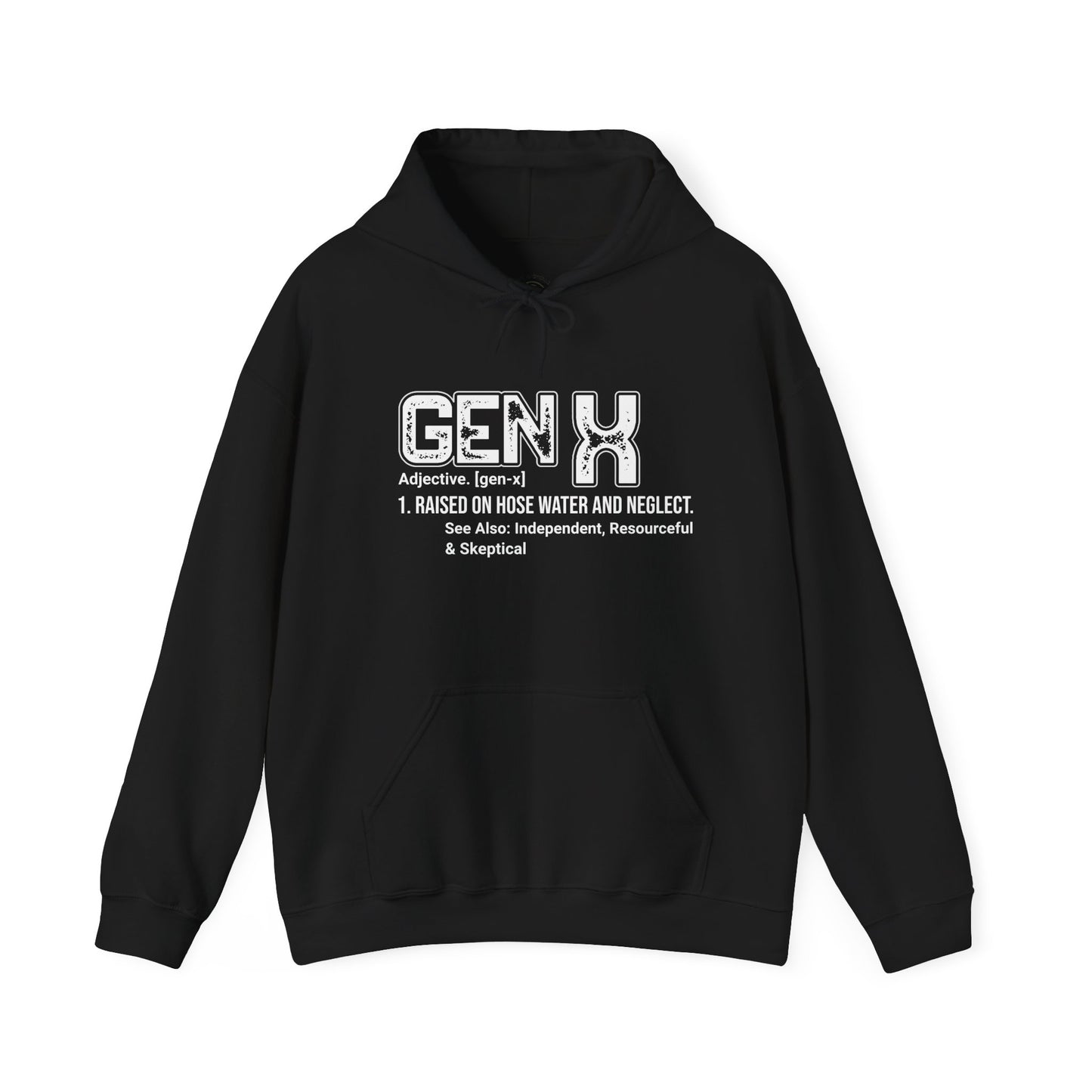 Gen X Definition Hoodie — Retro 'Gen X' Graphic Pullover
