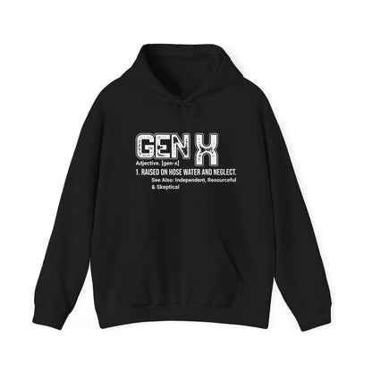 Gen X Definition Hoodie — Retro 'Gen X' Graphic Pullover