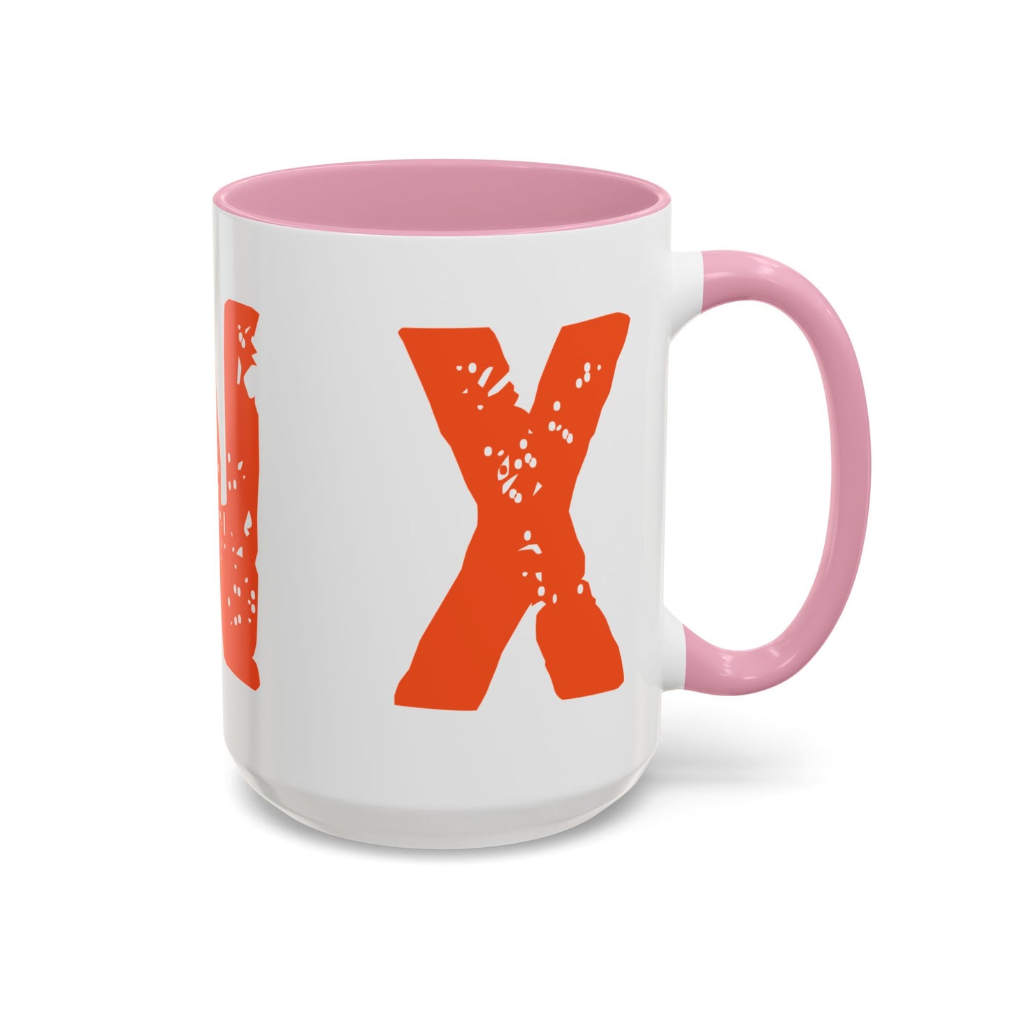 Mug — Bold Distressed Orange Text Coffee Cup (11oz/15oz)