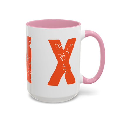 Mug — Bold Distressed Orange Text Coffee Cup (11oz/15oz)