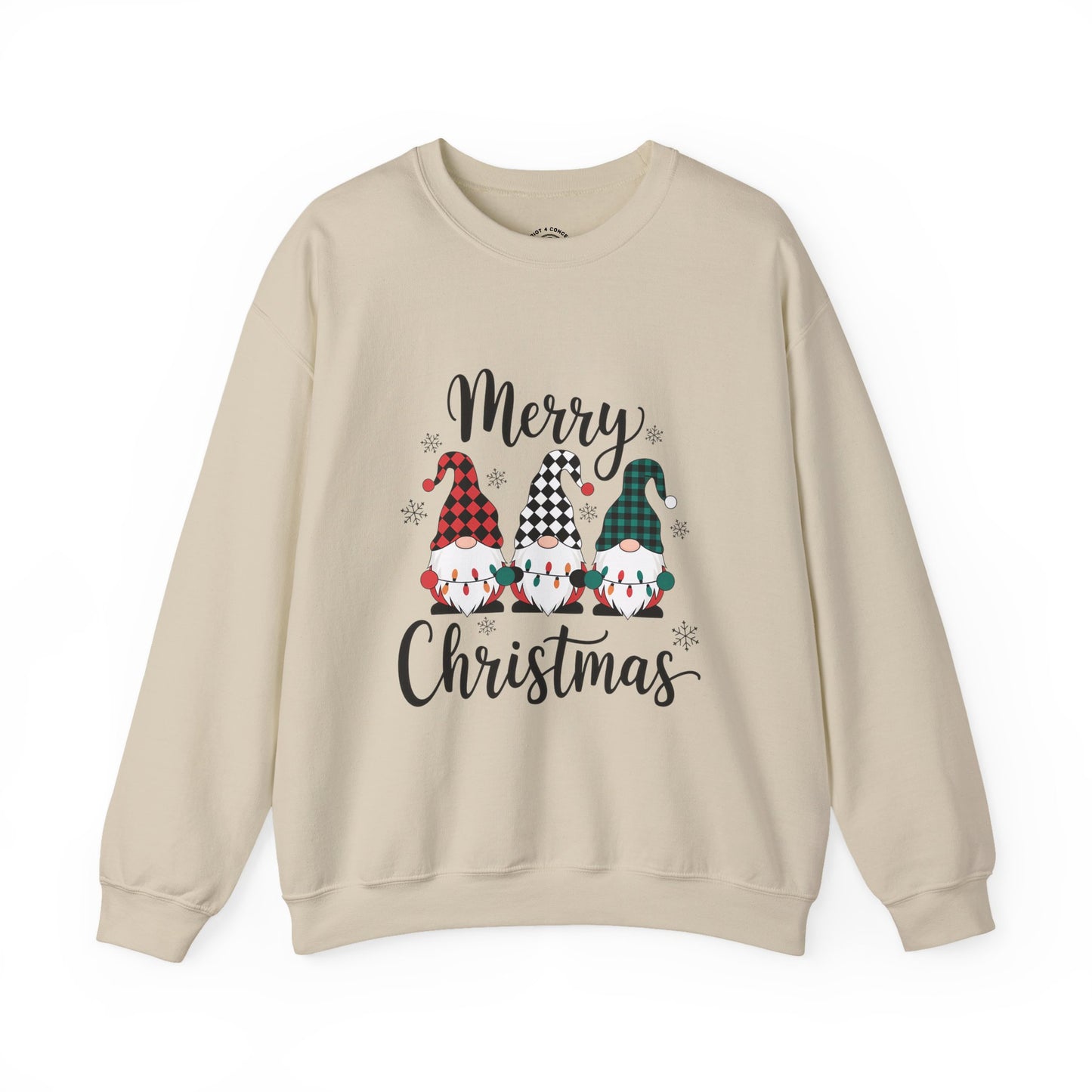 Merry Christmas Gnome Sweatshirt — Holiday Crewneck for Women & Men