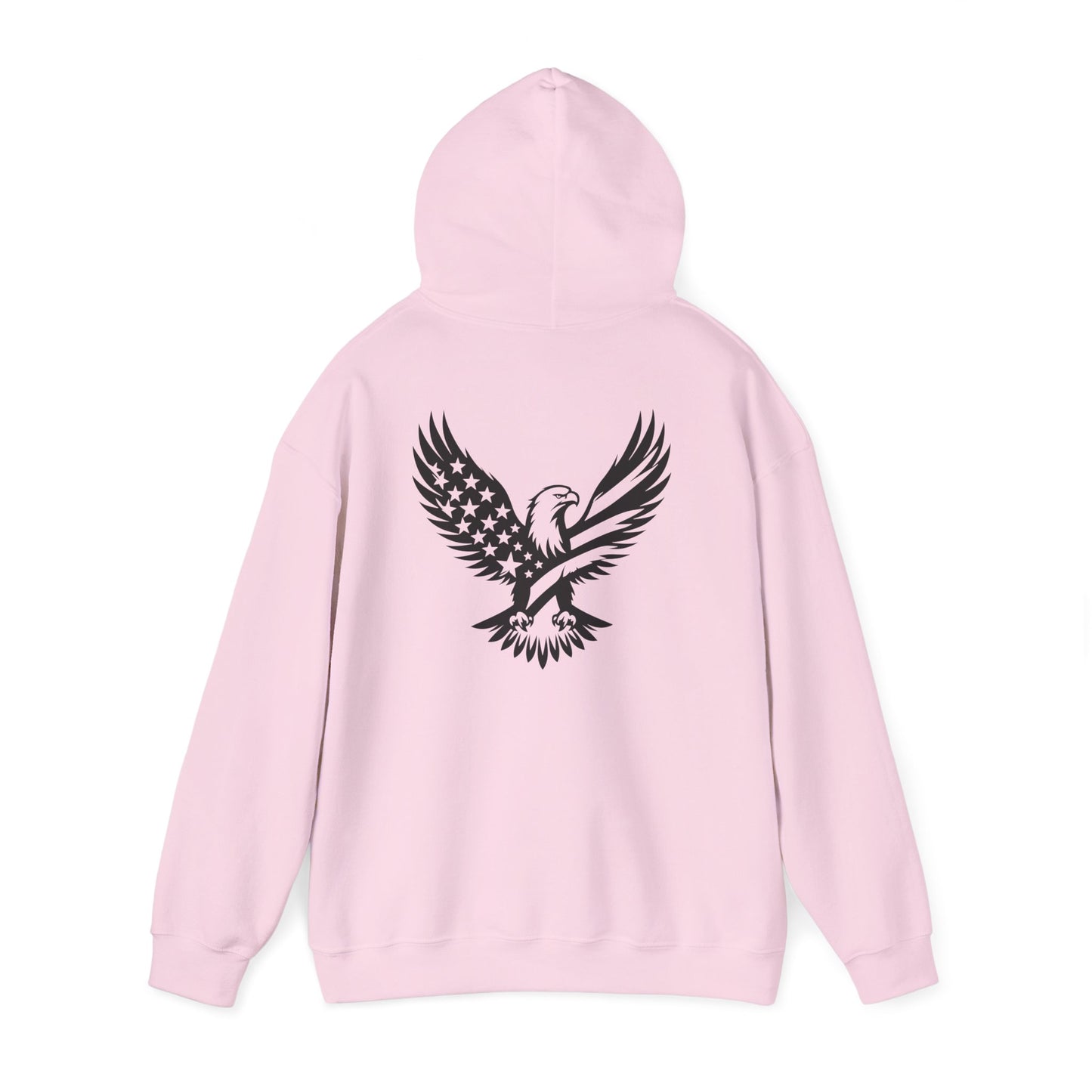 Patriotic Eagle Hoodie – American Flag Bald Eagle Back Print