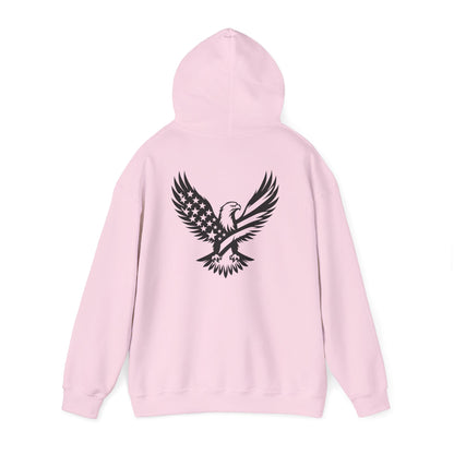 Patriotic Eagle Hoodie – American Flag Bald Eagle Back Print