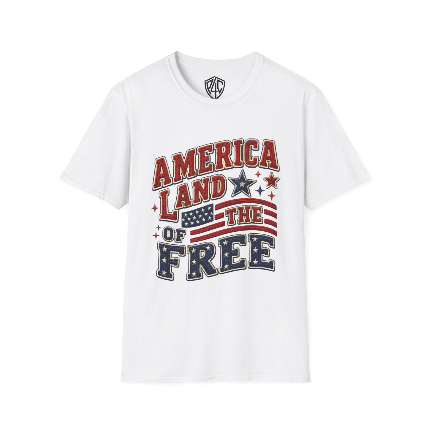 America Land of the Free T-Shirt — Patriotic Stars & Stripes Graphic Tee
