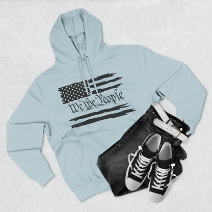 Patriotic "We the People" Hoodie - Distressed American Flag Pullover