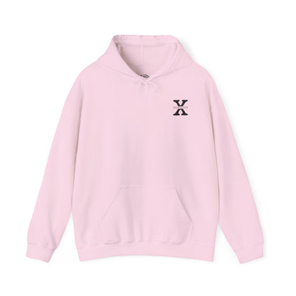 Generation X 'We Don't Care' Hoodie - Retro Grunge X Logo Sweatshirt