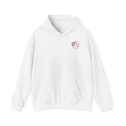 American Flag Skull Hoodie — Patriotic Grunge Pullover