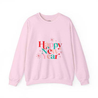 New Year Crewneck Sweatshirt — "Happy New Year" Festive Holiday Sweatshirt