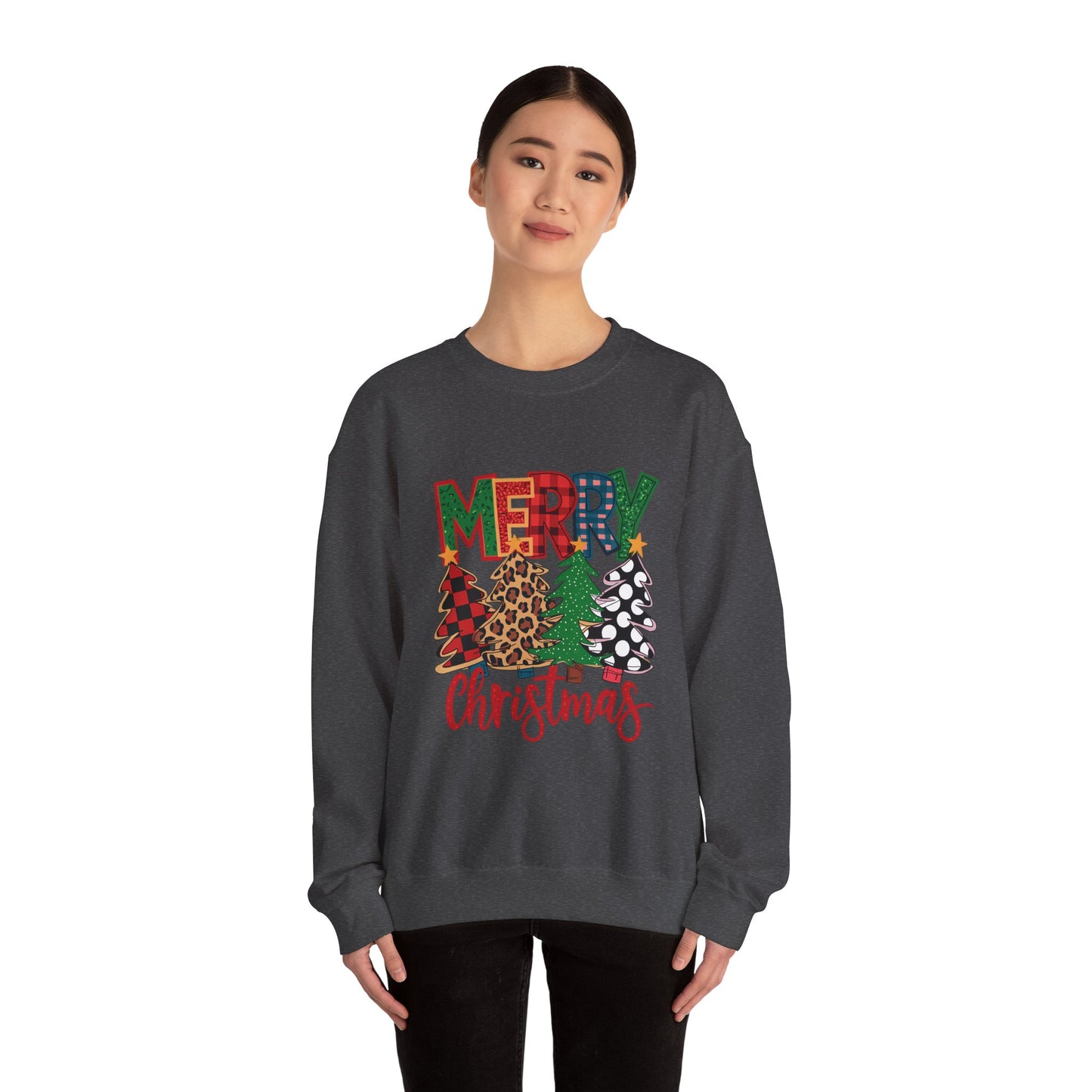 Merry Christmas Tree Crewneck Sweatshirt