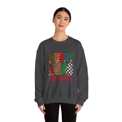 Merry Christmas Tree Crewneck Sweatshirt