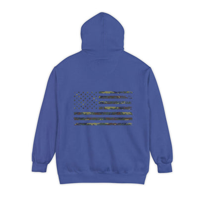 Flag Graphic Hoodie — Distressed American Flag Design