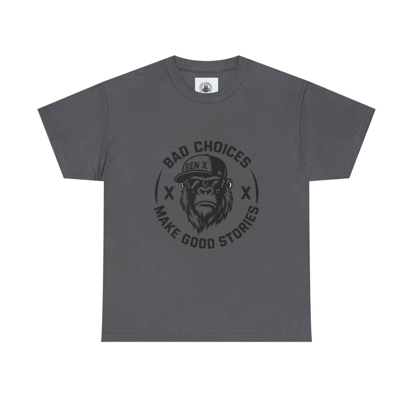 Gen X Bad Choices Tee, Unisex Heavy Cotton Shirt, Funny Gift for Millennials, Casual Wear, Storyteller T-Shirt