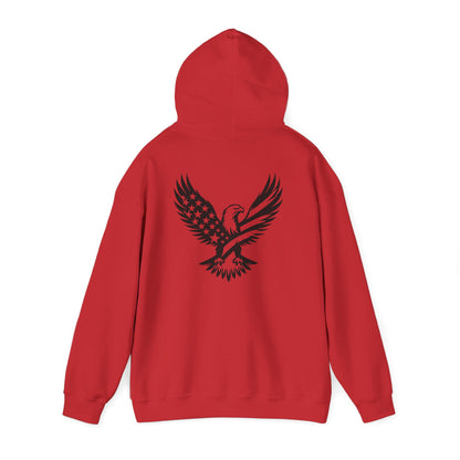 Patriotic Eagle Hoodie – American Flag Bald Eagle Back Print