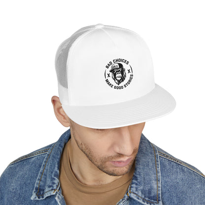 Embroidered 5 Panel Trucker Cap - Stylish Casual Hat for Outdoor Adventures, Perfect Gift for Dad, Summer Vibes, Fashionable Headwear