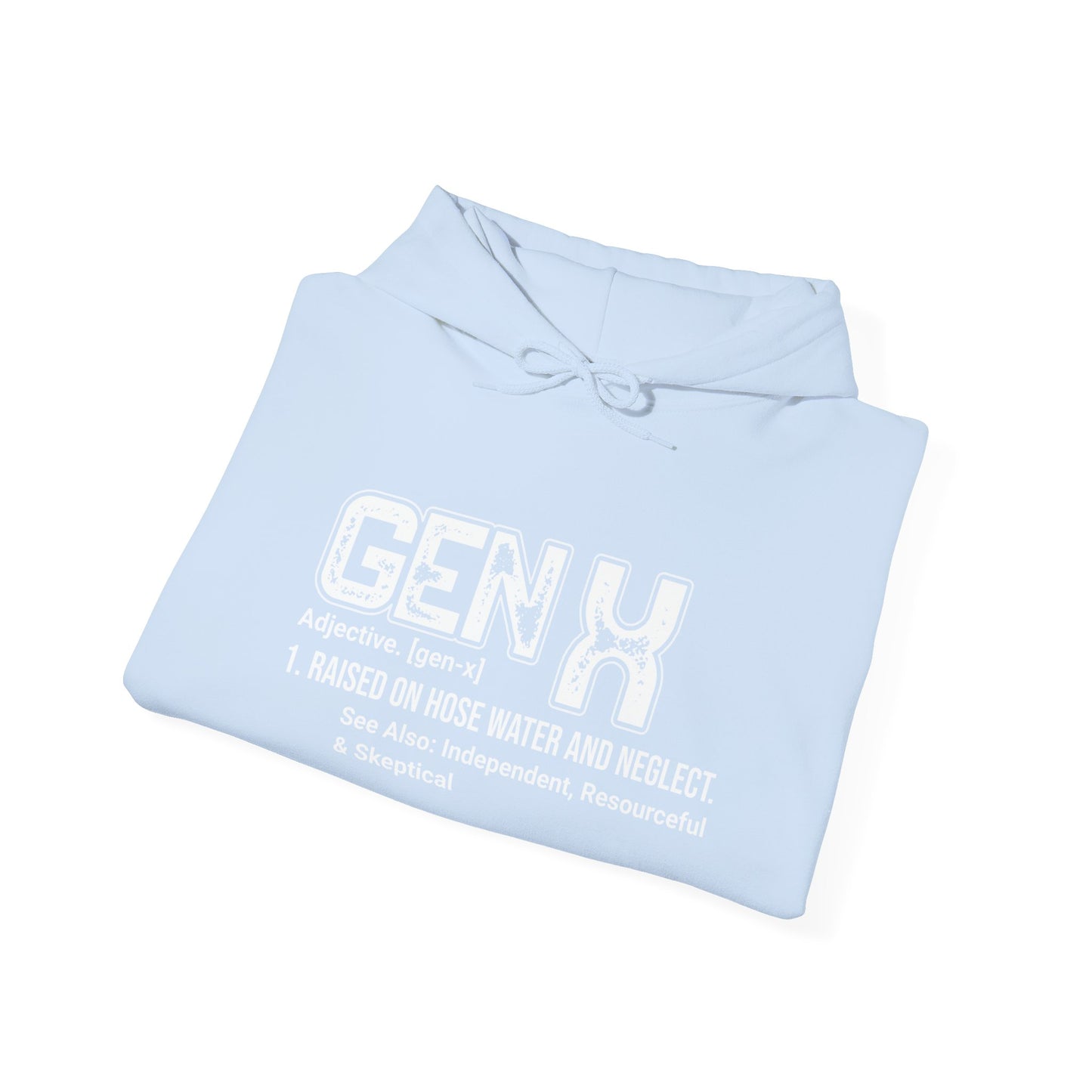 Gen X Definition Hoodie — Retro 'Gen X' Graphic Pullover