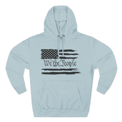 Patriotic "We the People" Hoodie - Distressed American Flag Pullover