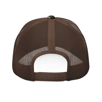 Camo Embroidered Trucker Hat — Classic Military Mesh Cap