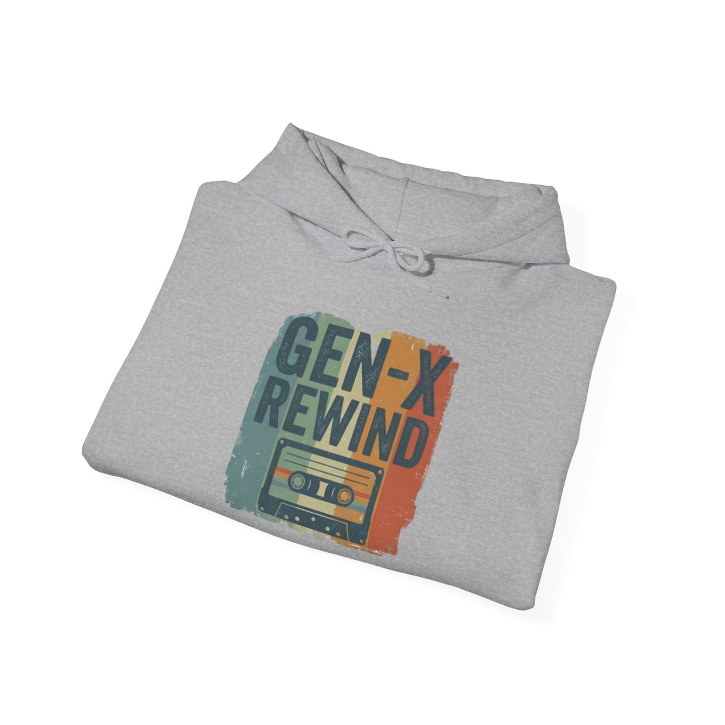 Gen-X Rewind Hoodie — Retro Cassette Tape Graphic Sweatshirt