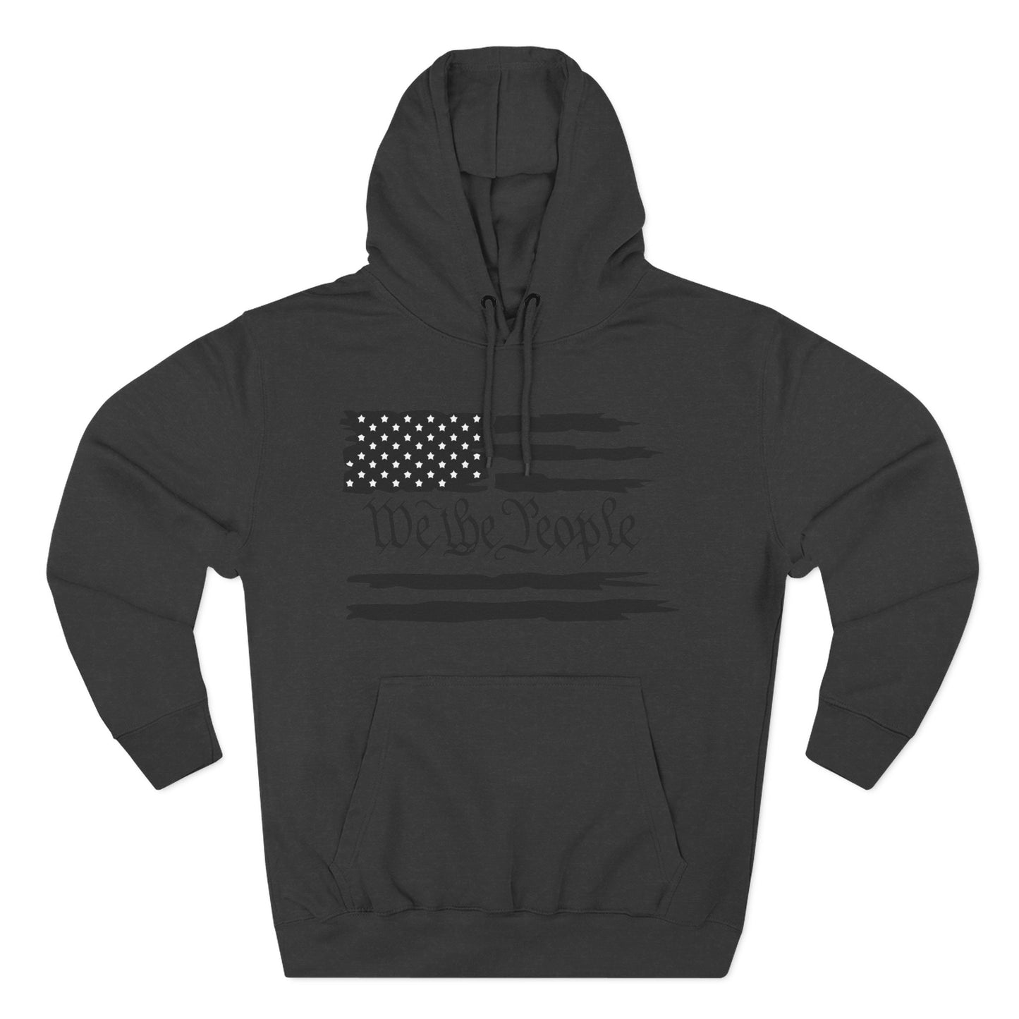Patriotic "We the People" Hoodie - Distressed American Flag Pullover