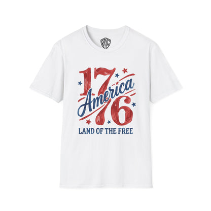 1776 America T‑Shirt — Land of the Free Patriotic Fourth of July Tee