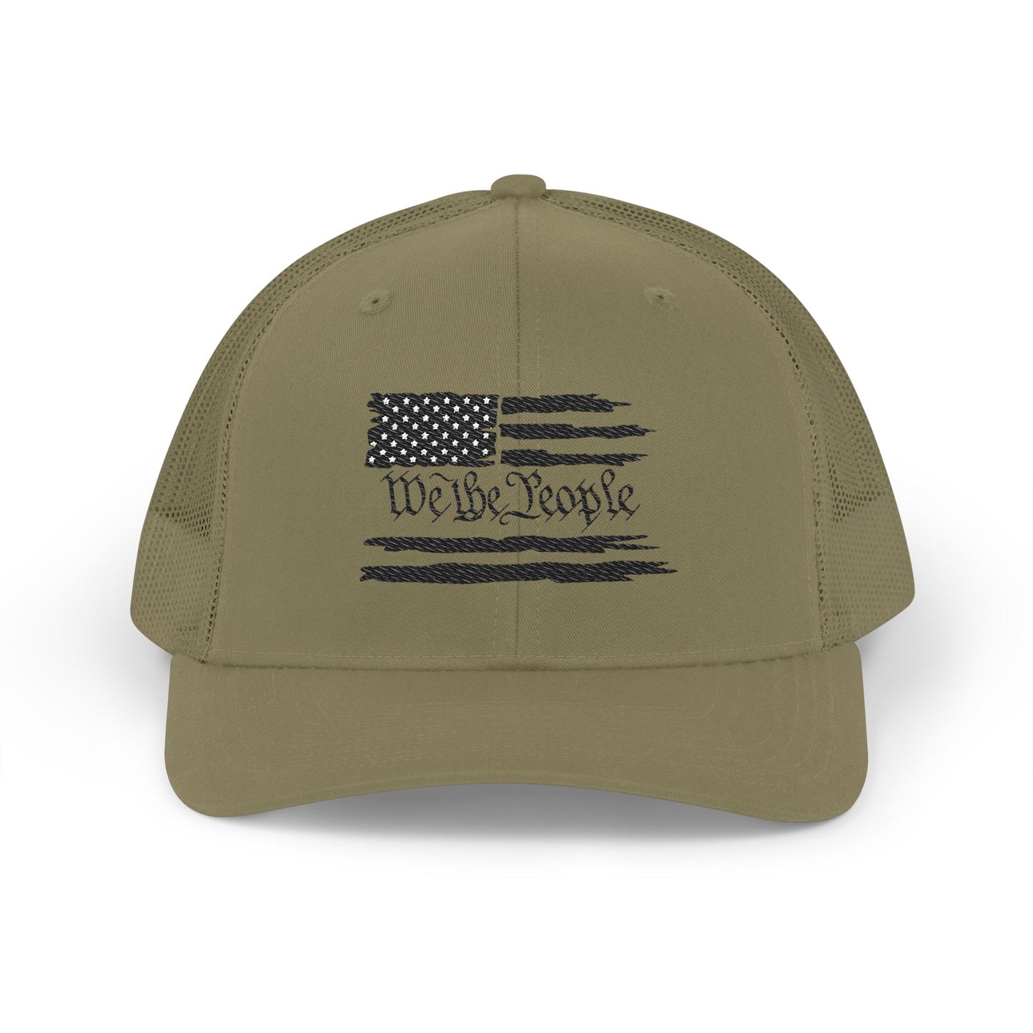 Embroidered "We the People" Flag Snapback Trucker Cap