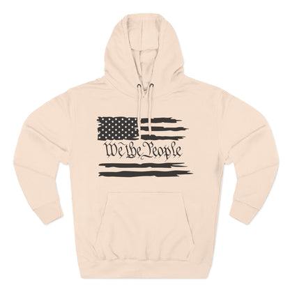 Patriotic "We the People" Hoodie - Distressed American Flag Pullover