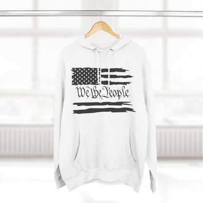 Patriotic "We the People" Hoodie - Distressed American Flag Pullover