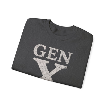 Gen X Crewneck Sweatshirt - “Gen X The Badass Generation” Retro Graphic