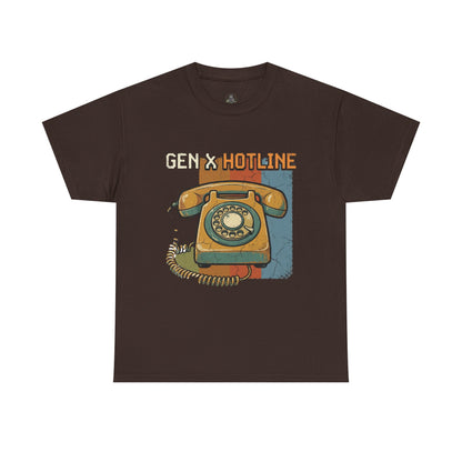 Vintage Rotary Phone T‑Shirt - "Gen X Hotline" Retro Graphic Tee