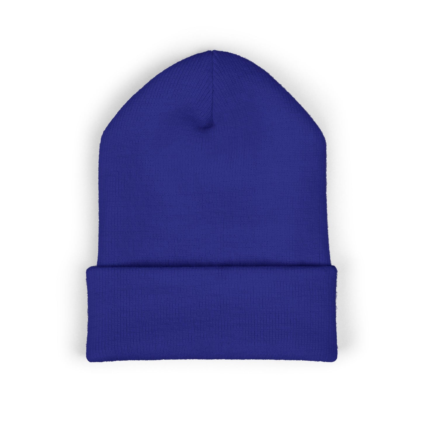 Embroidered Cross Cuffed Beanie — Minimal Faith Knit Hat