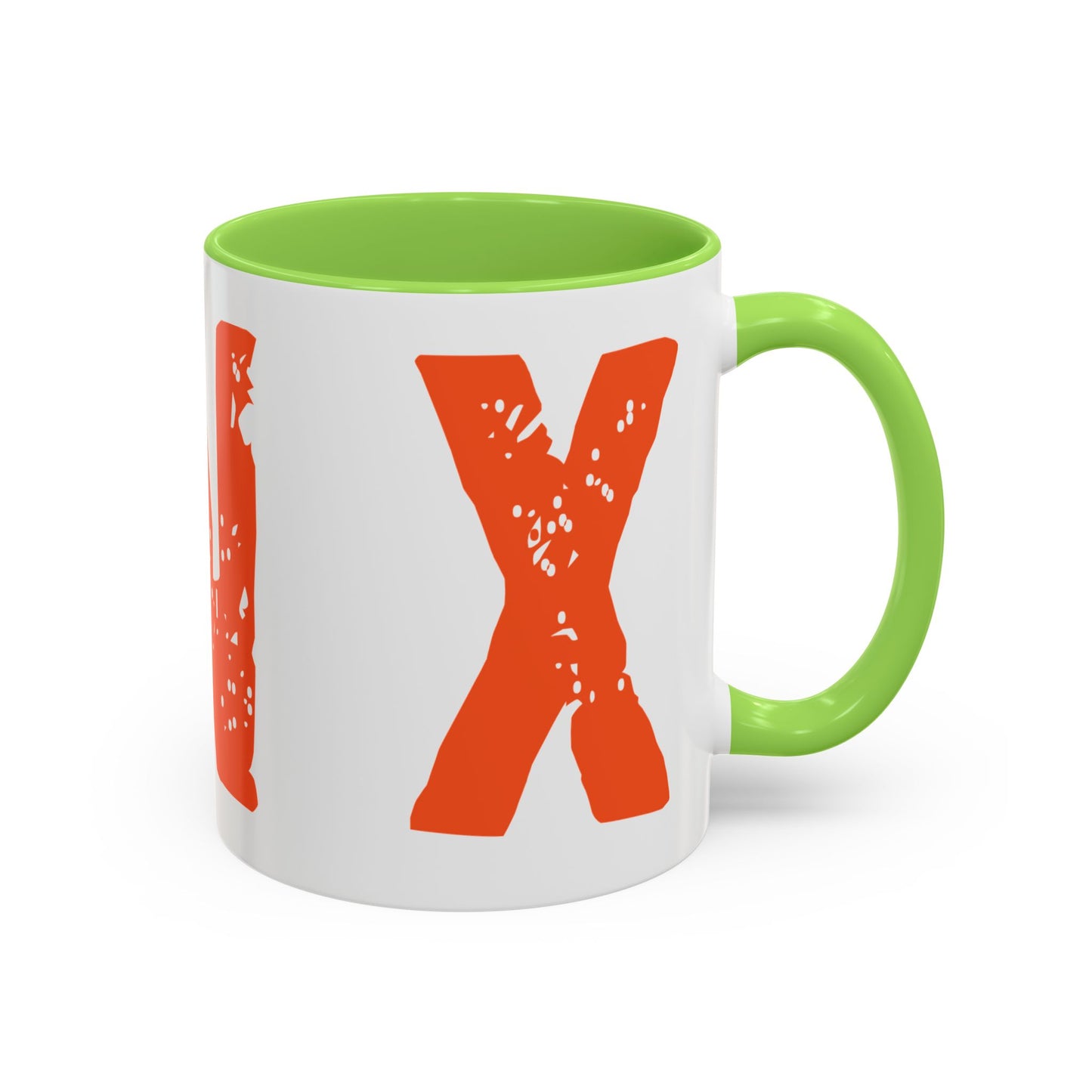 Mug — Bold Distressed Orange Text Coffee Cup (11oz/15oz)