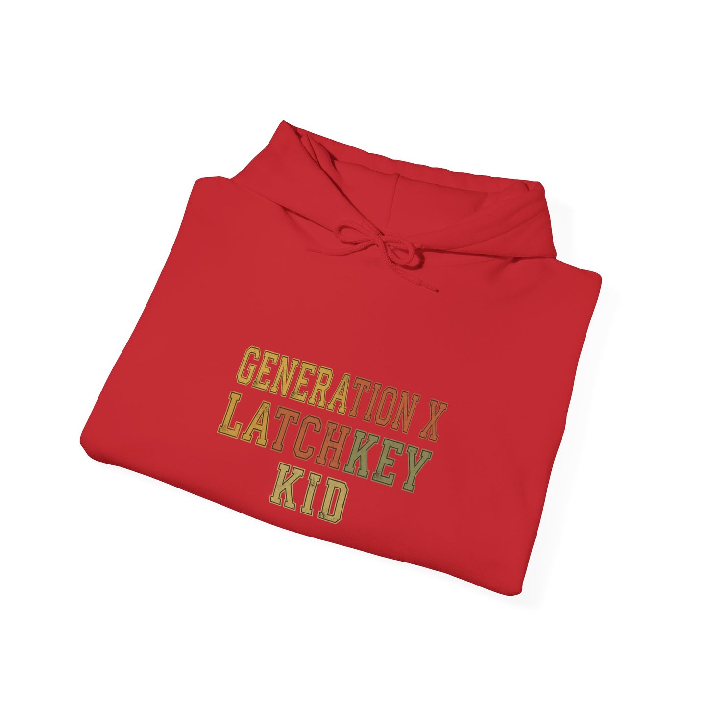 Gen X Latchkey Kid Hoodie — Retro Stencil Graphic Sweatshirt