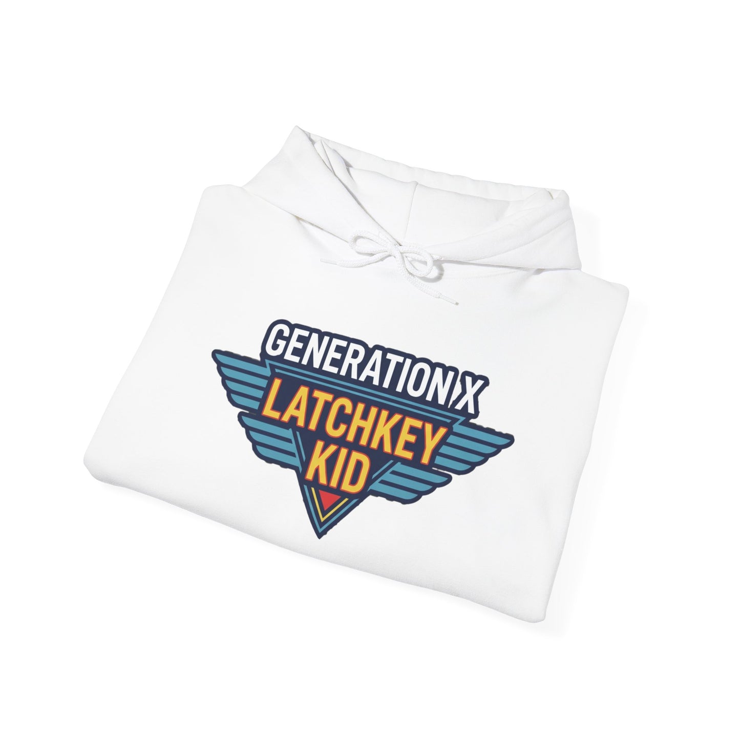 Generation X Latchkey Kid Hoodie — Retro 80s Vintage Logo Sweatshirt