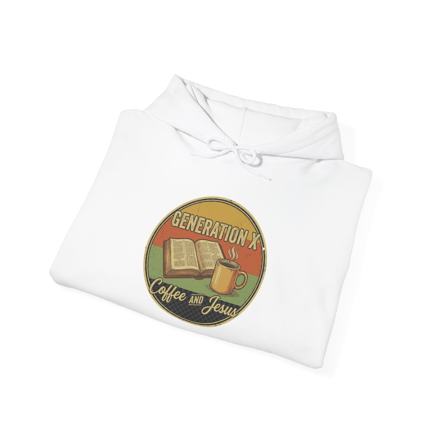 Generation X Coffee & Vinyl Hoodie — Retro Music Lover Pullover