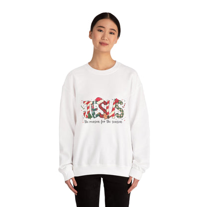 Crewneck Sweatshirt — “JESUS the reason for the season” Christmas Holiday Pullover
