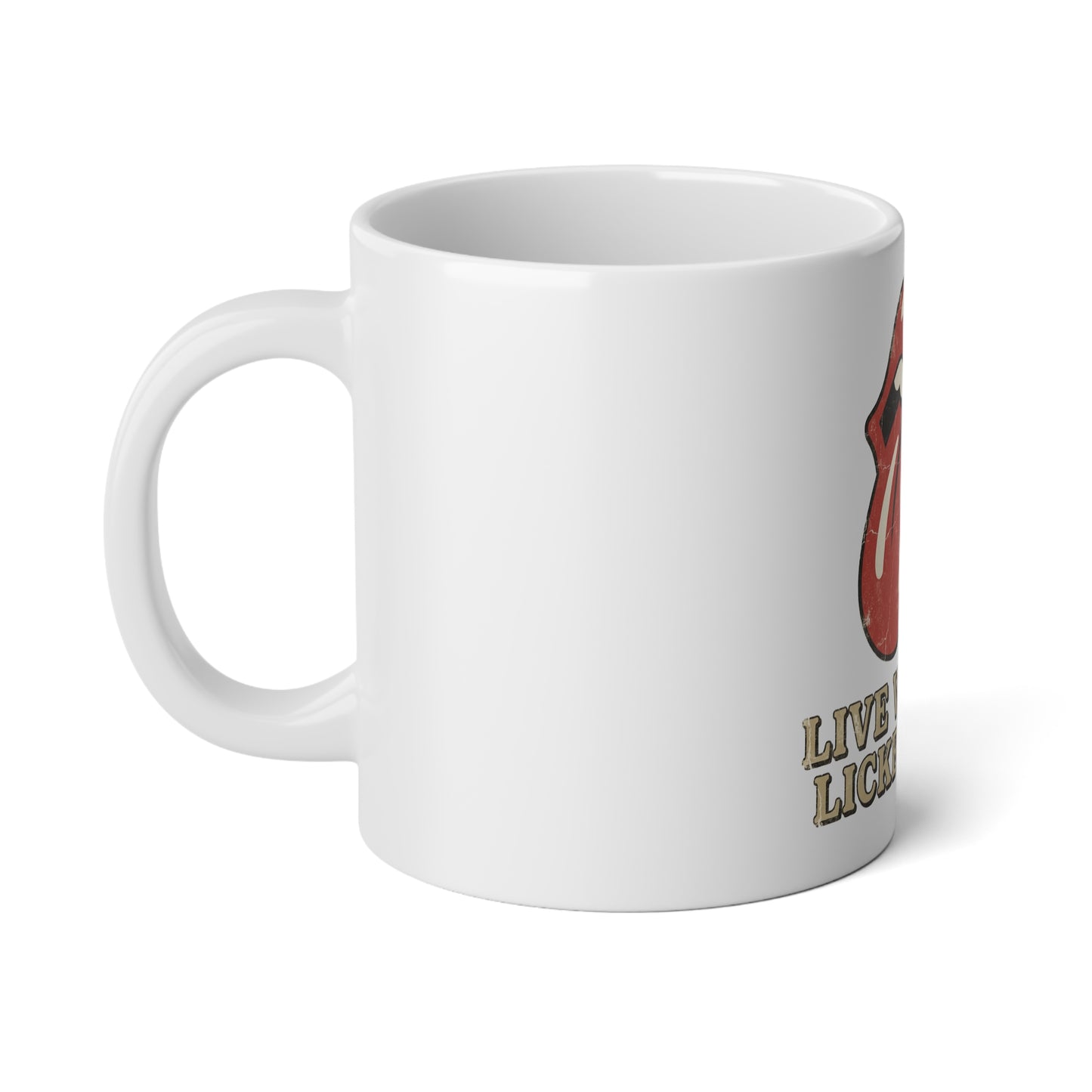 20oz Jumbo Mug — Vintage 'Live Window Licker Club' Tongue Graphic Coffee Cup