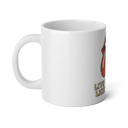 20oz Jumbo Mug — Vintage 'Live Window Licker Club' Tongue Graphic Coffee Cup