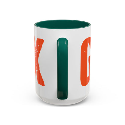 Mug — Bold Distressed Orange Text Coffee Cup (11oz/15oz)