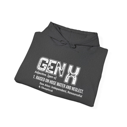 Gen X Definition Hoodie — Retro 'Gen X' Graphic Pullover
